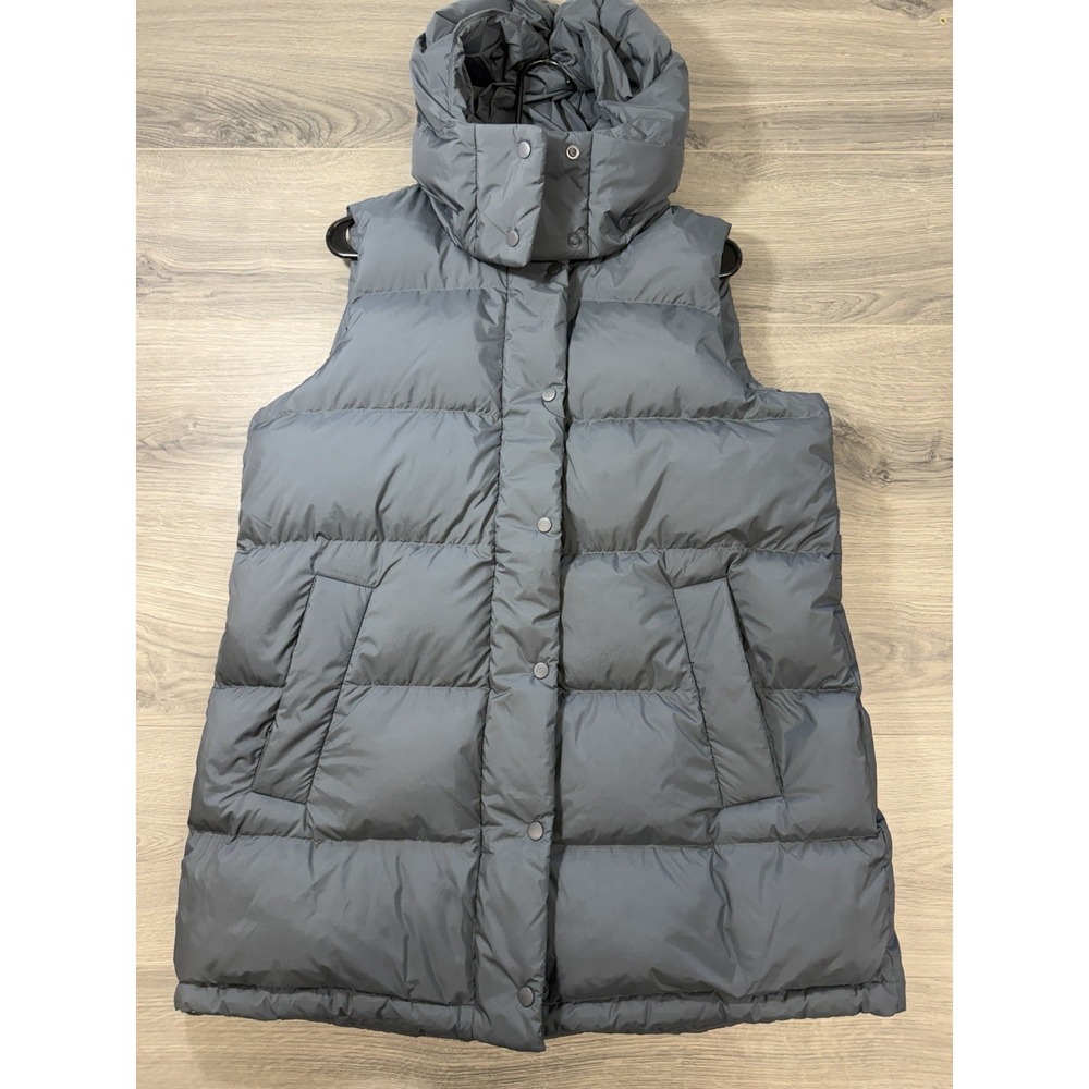 Lululemon Wunder Puff Mid-Length Vest Size 6 Color Oil Grey/Belgian Blue Hooded - Picture 1 of 13